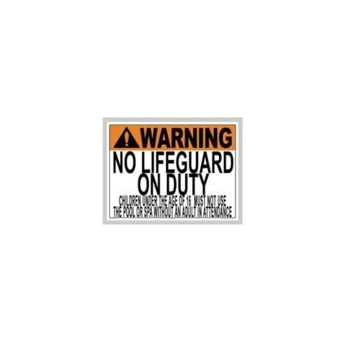 No Lifeguard on Duty Sign
