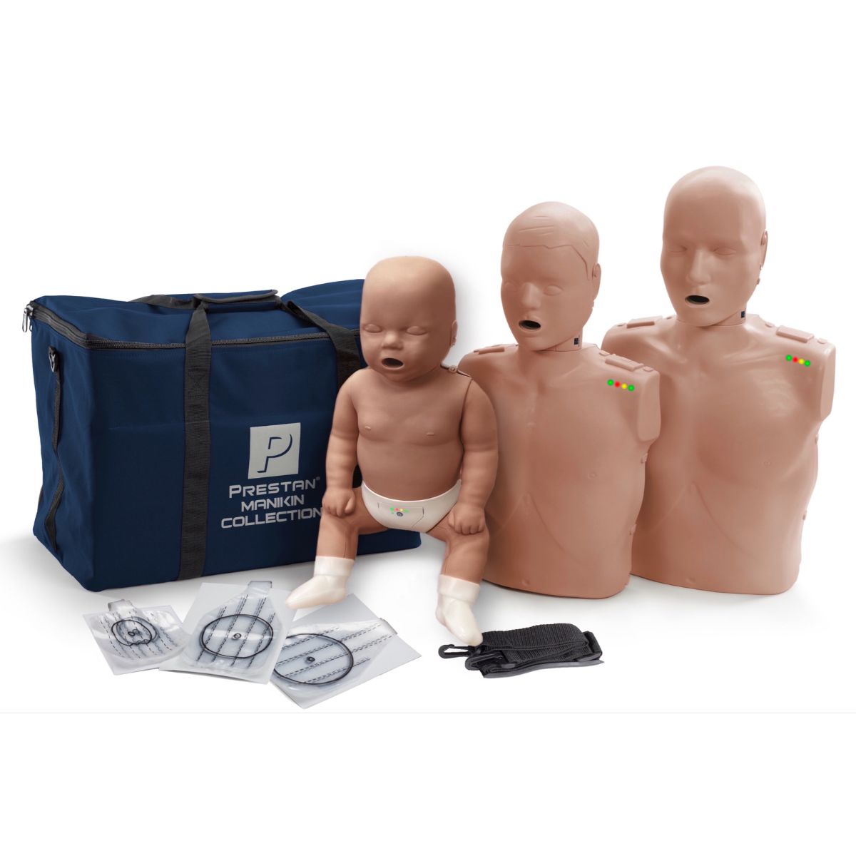 Prestan Professional Collection-(1 child/1 infant/1 adult with CPR & 10 face shields)