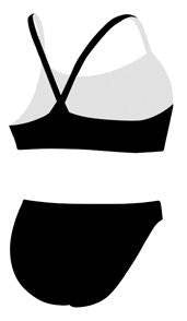 Solid Female V-Back Bikini