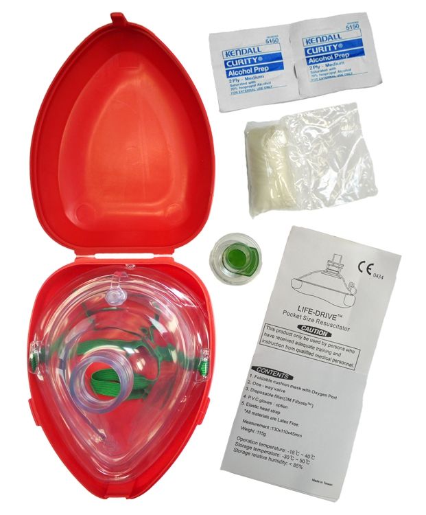 Guard Red Waterpark Hip Pack/Pocket Mask Combo Kit