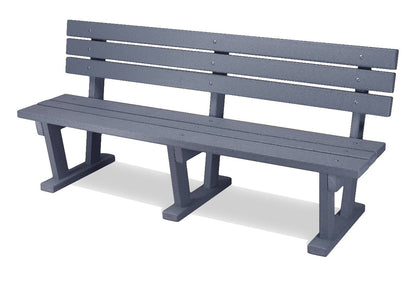 Plastic Bench with Backrest
