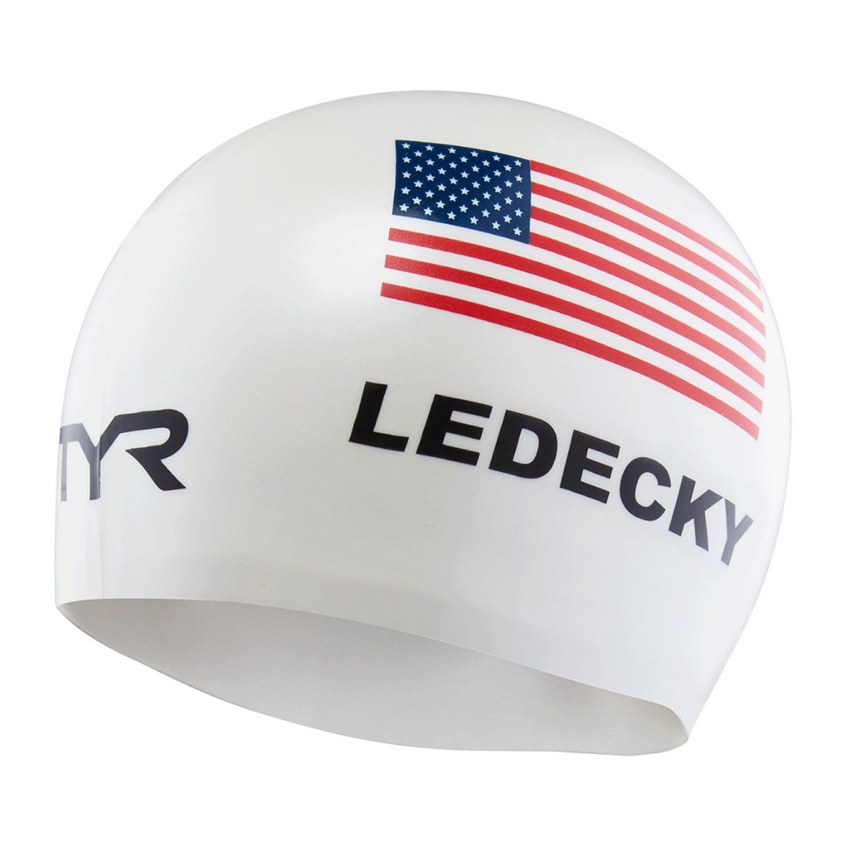 TYR USA Silicone Swim Cap Ledecky
