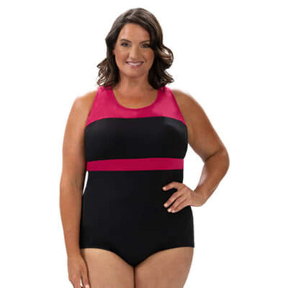 Dolfin Women's Color Block Conservative Lap Suit