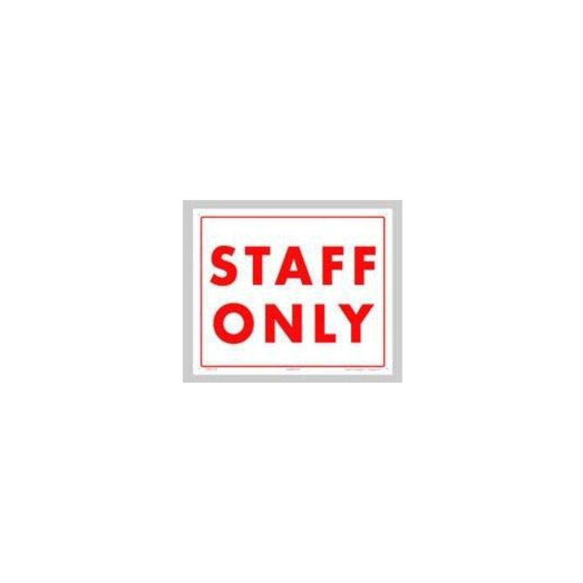 Staff Only Sign