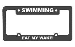 Swimming License Plate Frame